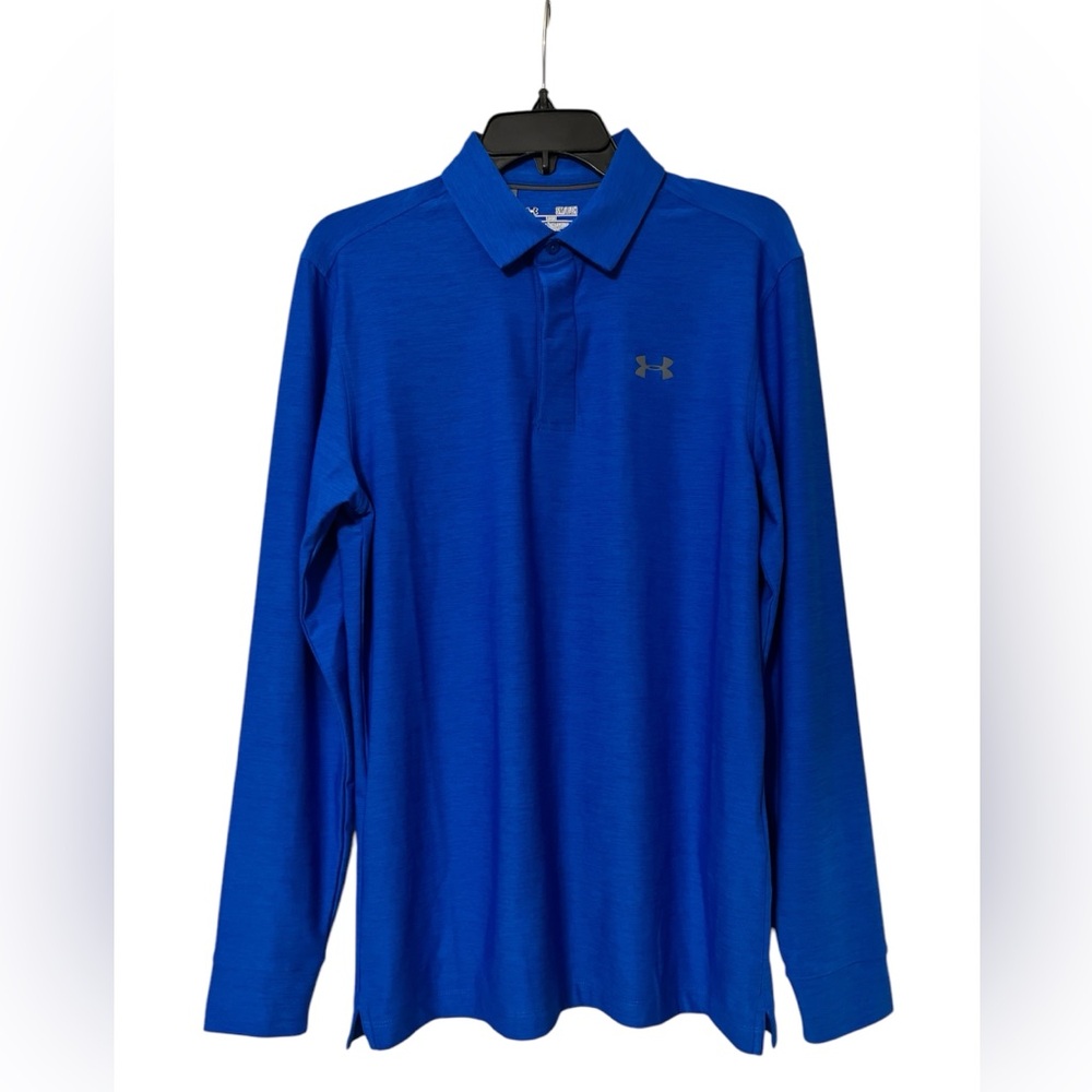 Like new mens Under Armour long sleeve collared athletic shirt—small